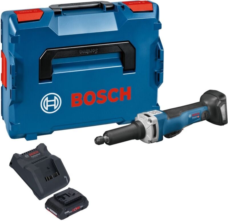 Bosch ggs 18V-23 plc Professional Akku Geradschleifer 18 v Brushless + 1x ProCore Akku 4,0 Ah + Ladegerät + L-Boxx