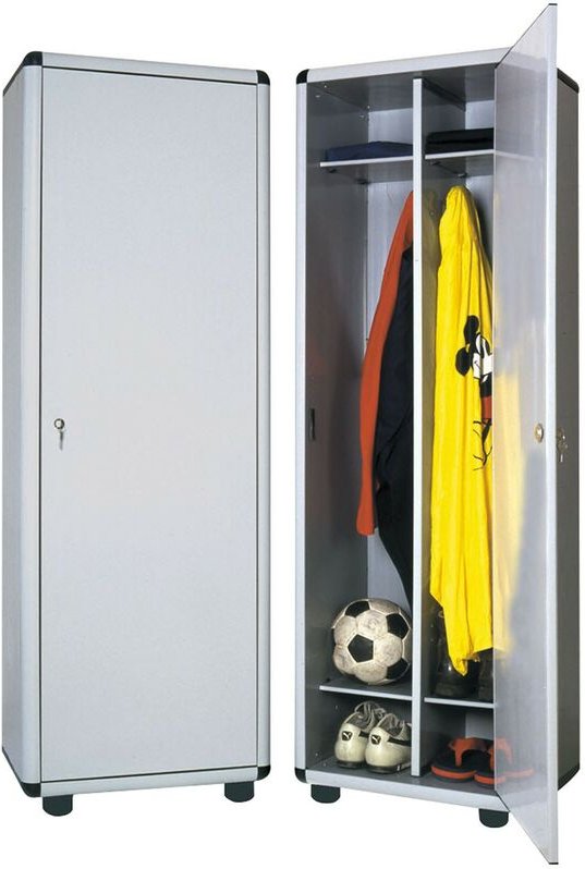 Doppelte Schmutzreinigungschrank Easy l 59 x p 40 x h 175 cm hellgrau