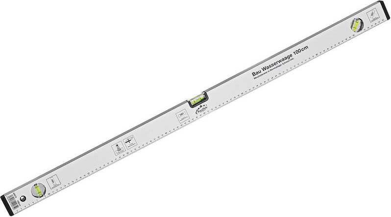 Aluminium Wasserwaage Bau Messwaage Richtwaage 100 cm mit 3 Libellen Messskala