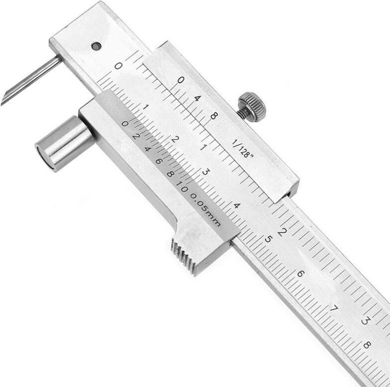 Tragbarer Parallelmessschieber aus Edelstahl 0-200 mm mit Anreißlehre