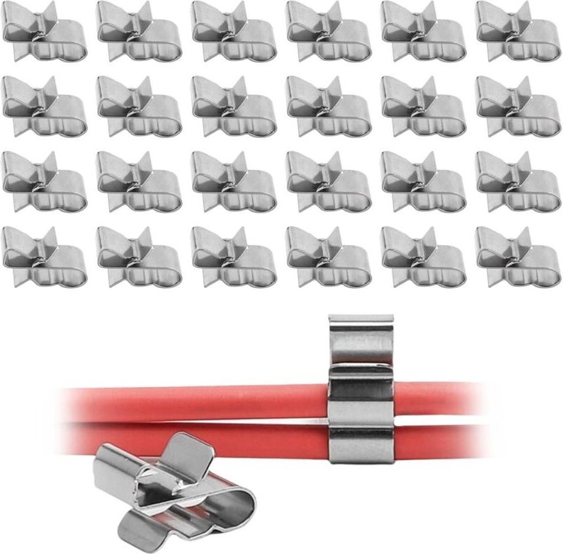 60-teiliges Set mit Solarkabelbindern, Photovoltaik-Kabelbindern, Edelstahl-Kabelbindern, Kabelbindern für Kabelrahmen, ...