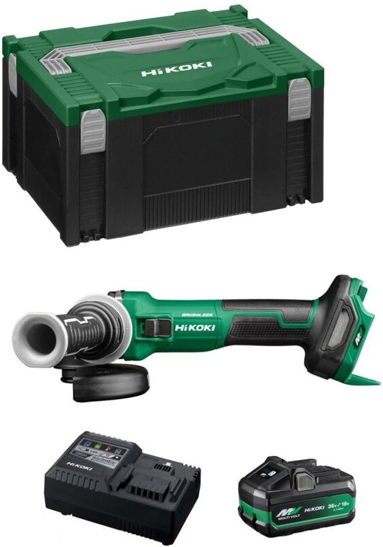 Winkelschleifer HIKOKI G3613DEB1X (1 x 4,0Ah/8,0Ah + UC18YSL3 + Koffer HSC III)