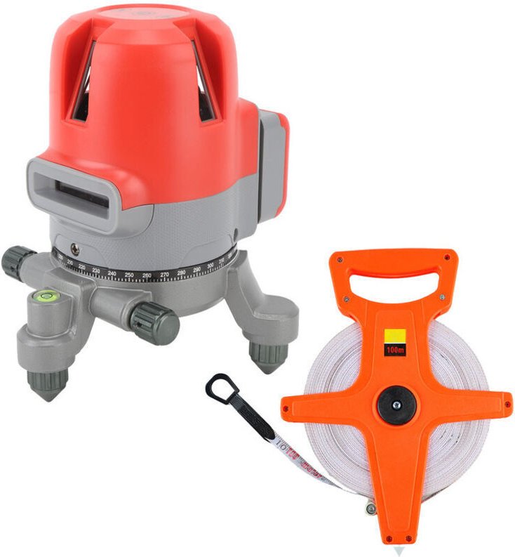 5-Linien-Laser-Nivelliergerät, grüner Strahl, hochpräzises Laser-Nivelliergerät, amerikanischer Standard 110–240 V und 1...