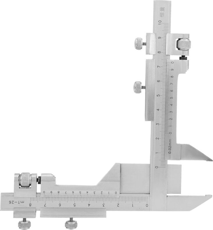 Zahnradmesslehre aus Edelstahl M1-26, Industriewerkzeuge, Dickenmesser, Messwerkzeuge.