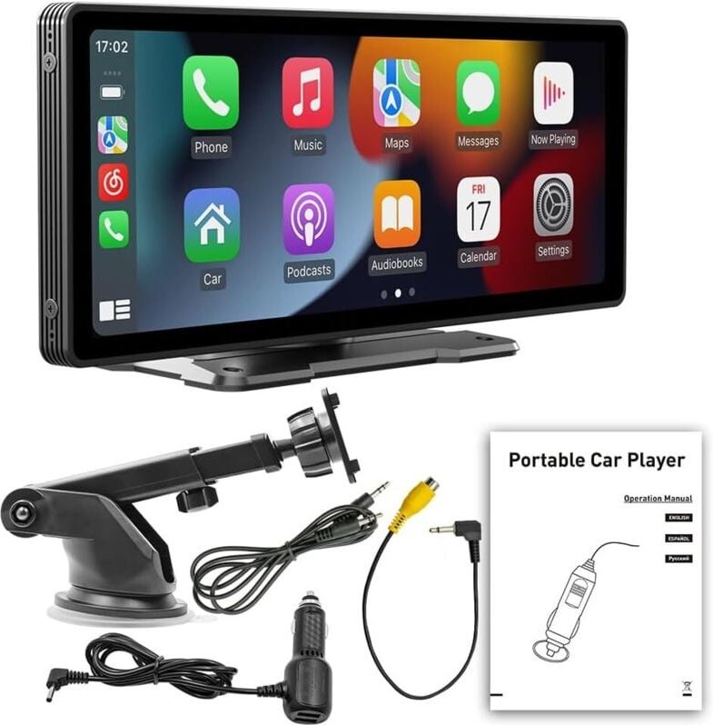 Kabelloser CarPlay-Bildschirm & Android Auto für Autoradio, 10,26-Zoll-HD-Touchscreen, MP5-Player, IPS-Bildschirm, Radio...