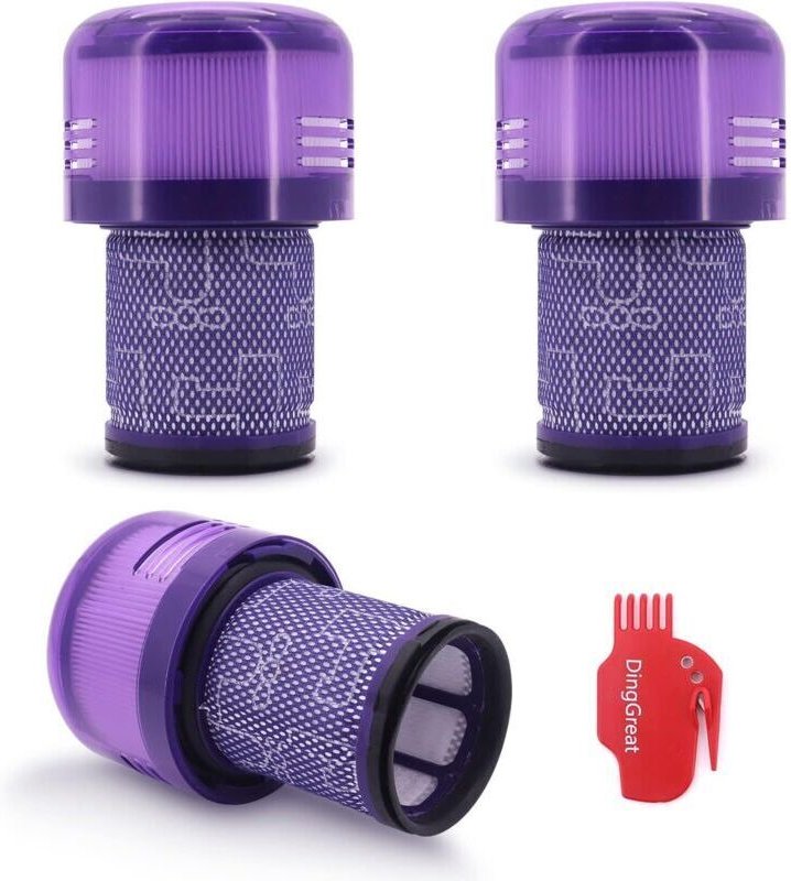 3er-Pack Ersatzfilter für Dyson V12 Detect Slim Staubsauger, Ersatzteil 971517-01