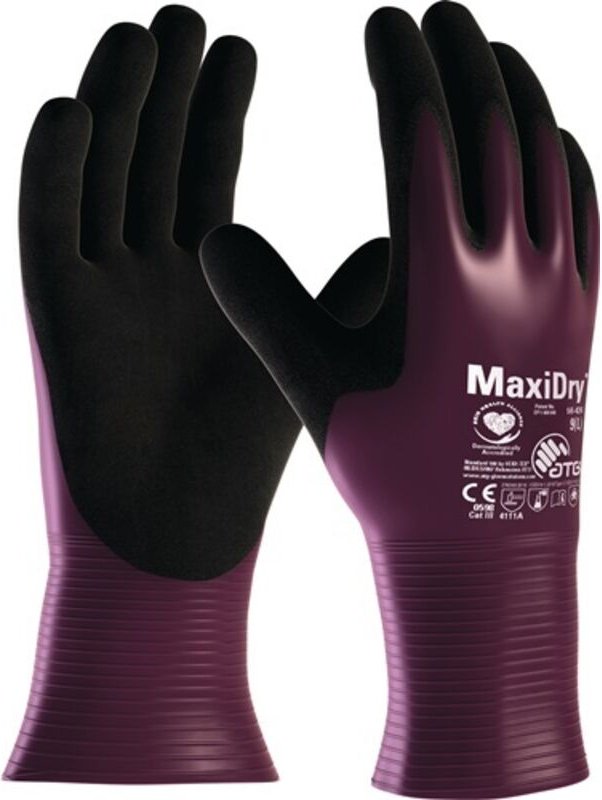 ATG - Chemikalienhandschuhe MaxiDry® 56-426 Größe 8 lila/schwarz ( 4702000166 )