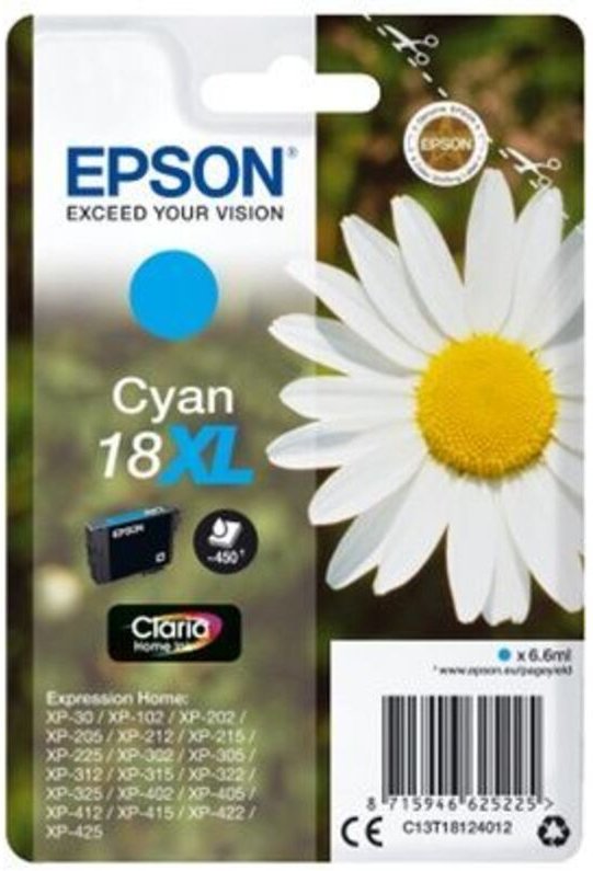 Epson Daisy Singlepack Cyan 18XL Claria Home Ink