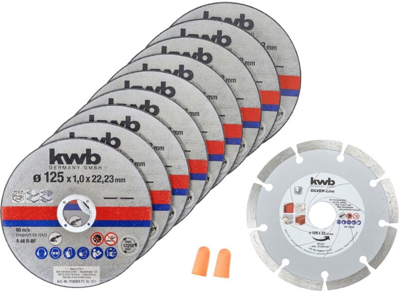 KWB - Trennscheiben-Set, 712032, 125 mm, 10-teilig
