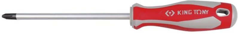 King Tony 14210204 - Schraubendreher de Kreuzschlitzkopf (Stahl, PP/TPR, Rundschaft, Größe PH2, Länge de Arbeit de 100 m...