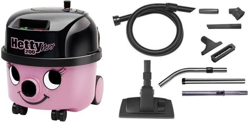 Numatic - hetty next staubsauger hvn208-11 rosa mit set 620w - 9l - hvn20811 - 5028965708071