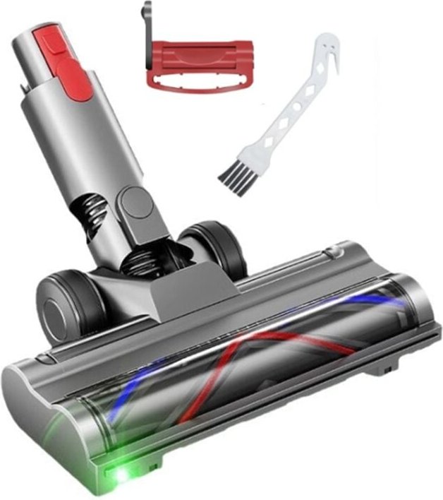 Für V7 V8 V10 V11 V15 Staubsaugeraufsatz, V-förmiger Borstenrollen-Bürstenkopf mit LED-Staublichtern, Schalterverriegelu...