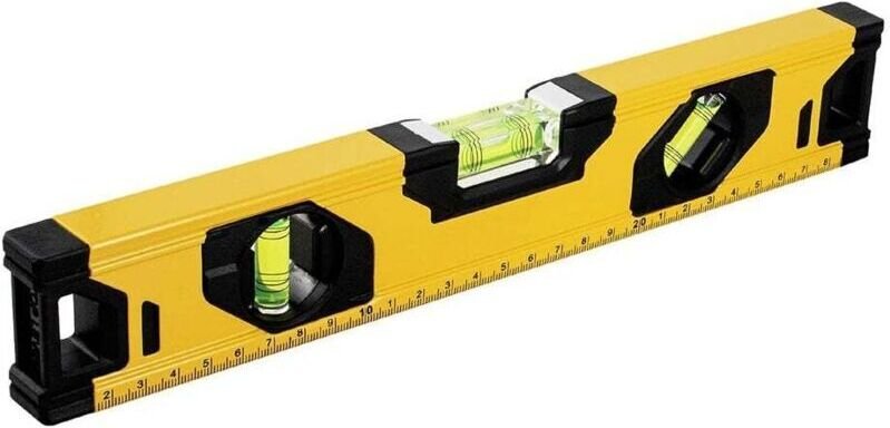 30 cm lange magnetische Torpedowasserwaage mit 3 umkehrbaren, stoßfesten Libellen (45°, 90°, 180°) und Gummispitzen