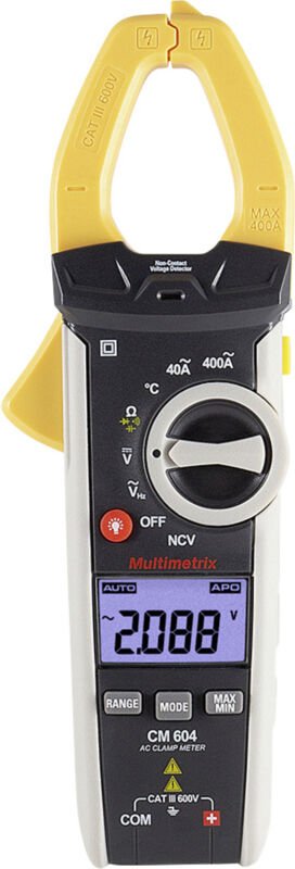 Multimetrix - cm 604 Stromzange digital inkl. Tasche cat iii 600 v Anzeige (Counts): 4000