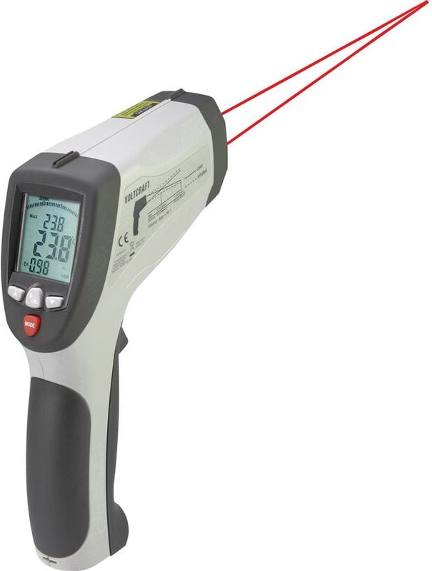 VOLTCRAFT IR 2201-50D USB Infrarot-Thermometer Optik 50:1 -50 - 2200 °C Pyrometer