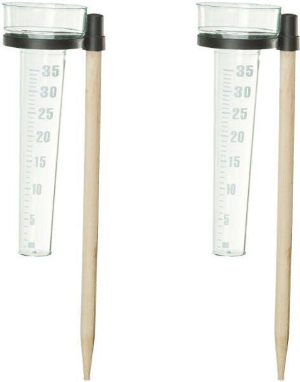 Regenmesser 2er set mit stab