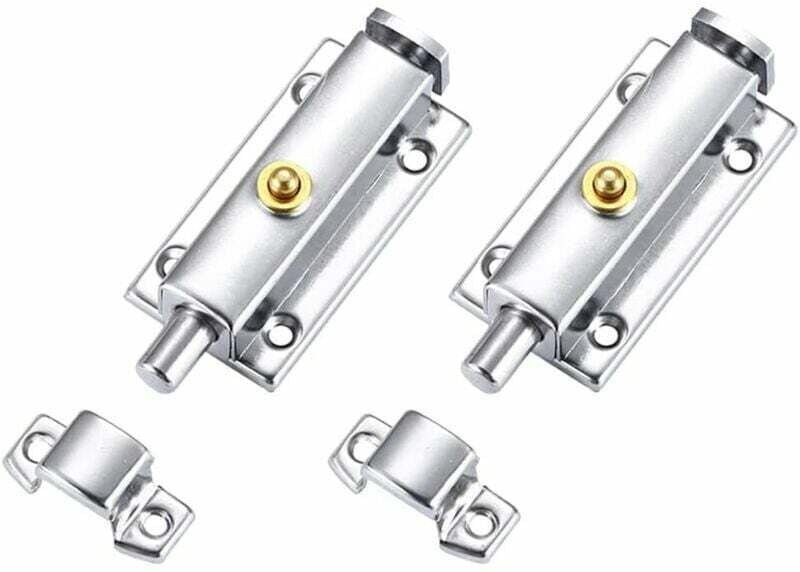 Vtizikl 2 pièces Verrou Porte en Acier Inox Loquets de Porte Loquet de Verrouillage Automatique Targette Portail Verrou ...