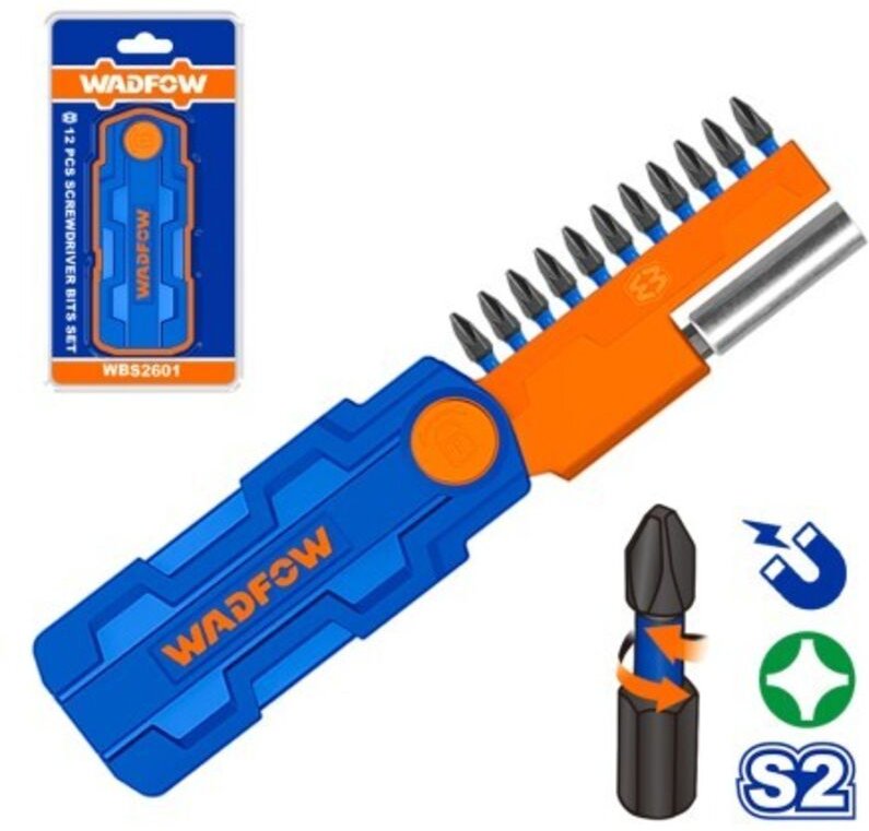 Satz mit 12 PH2-Bits 25 mm WADFOW