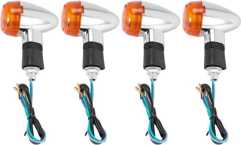 4 StüCke Motorrad Blinker Bernsteinfarbene Lichter LED Anzeige für