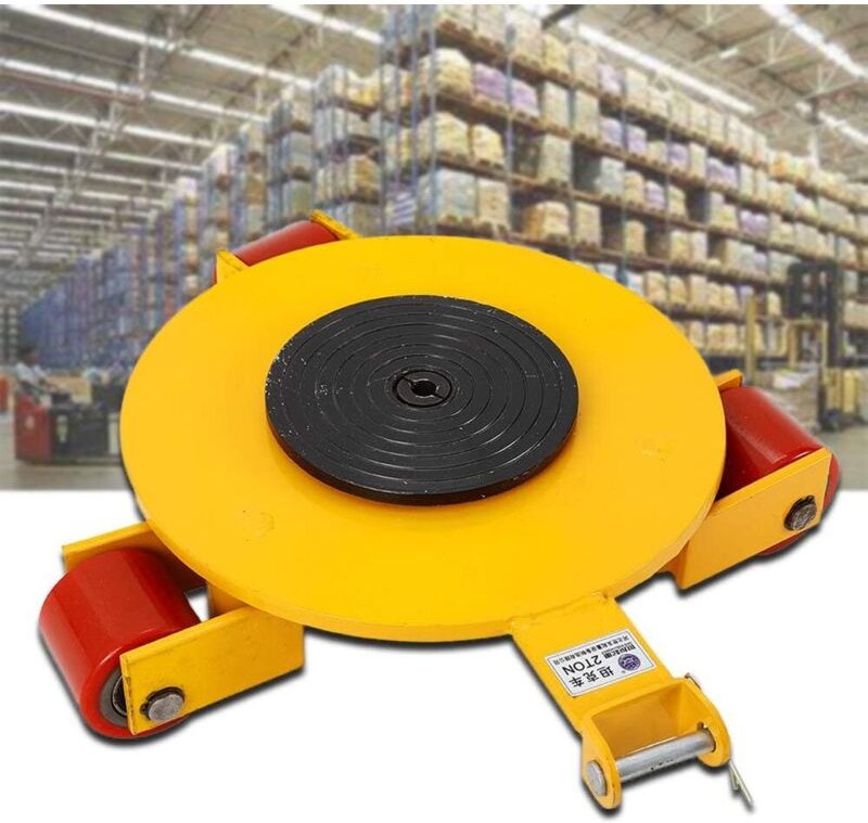 2T Rund 3 Räder Gelb Schwermaschinen Beweger Haushaltsgeräte Transport Tank Industrie Transport Chassis