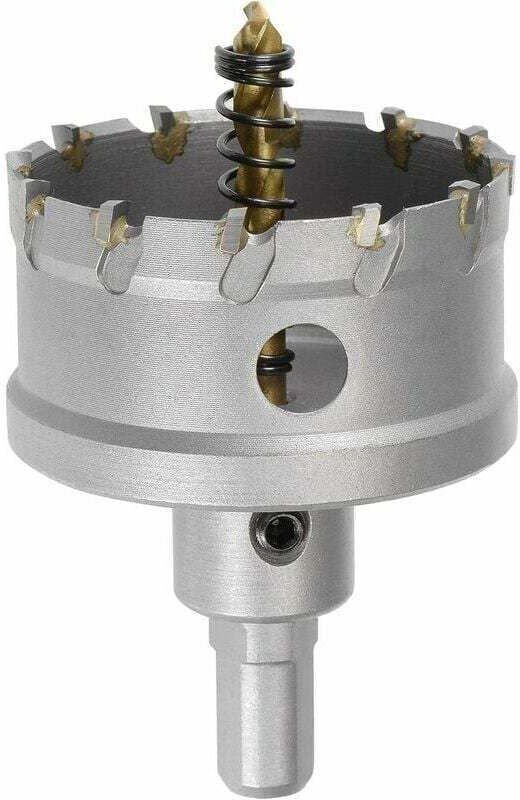 60-mm-Hartmetall-Kernbohrer, Lochsägen für Edelstahlblech, unbegrenzter dreieckiger Antirutschschaft, mit titanbeschicht...