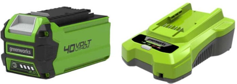 Pack GREENWORKS 40V - 1 Akku 2,0Ah Lithium-Ion - 1 Ladegerät