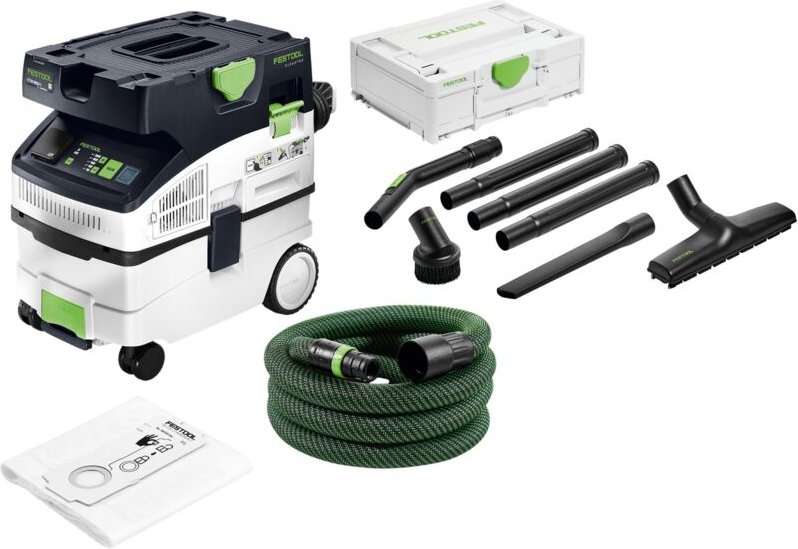 Festool CTM MIDI I CLEANTEC Absaugmobil 1200 Watt 15 l Staubkl. M + RS-ST D 27/36-Plus Standard Reinigungsset