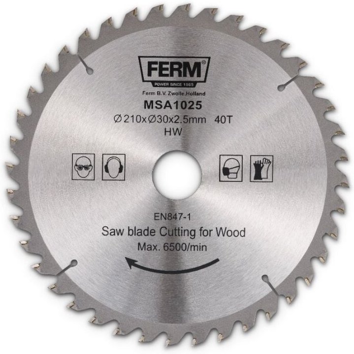 FERM Sägeblatt 210x30/16/18 40Z TCT für MSM1035/1037, TSM1035