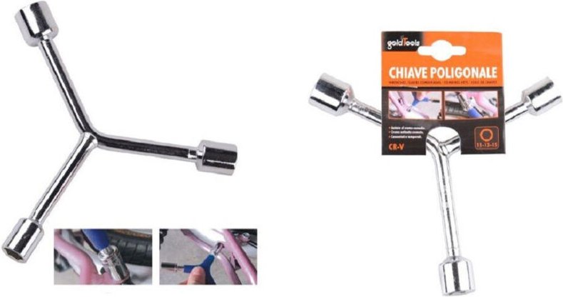 Trade Shop - POLIGONAL KEY KEY MIT EXAGONALEN BUSSEN 11-13-15 MM FERRAMENT 91592 -