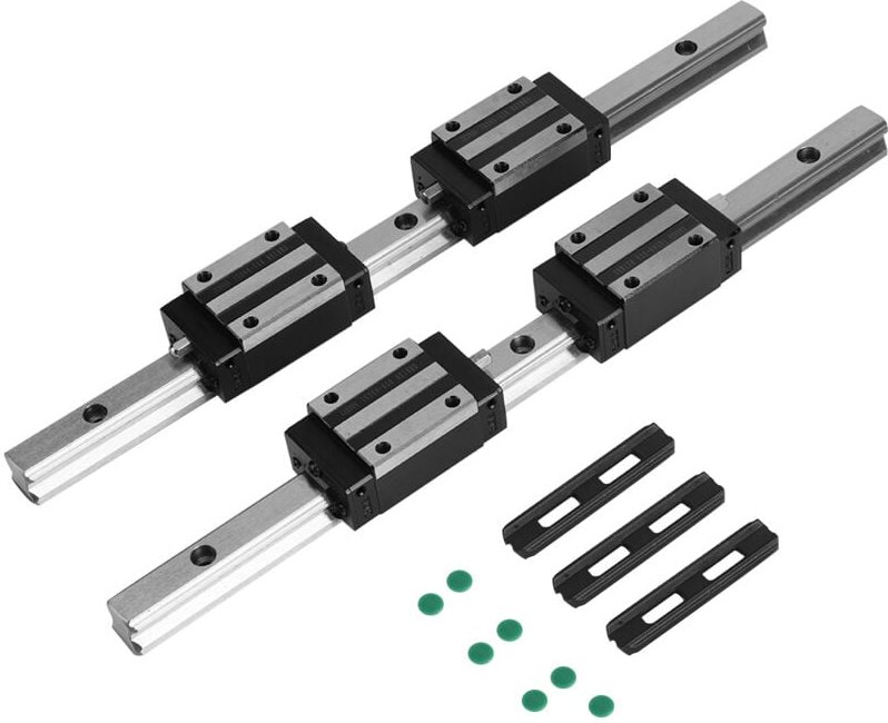 Linearführungsschiene, 2 Stück HG15-300 mm Linearführungsschiene aus Gusseisen mit 4 Stück HGH15 Linearlager-Gleitblöcke...