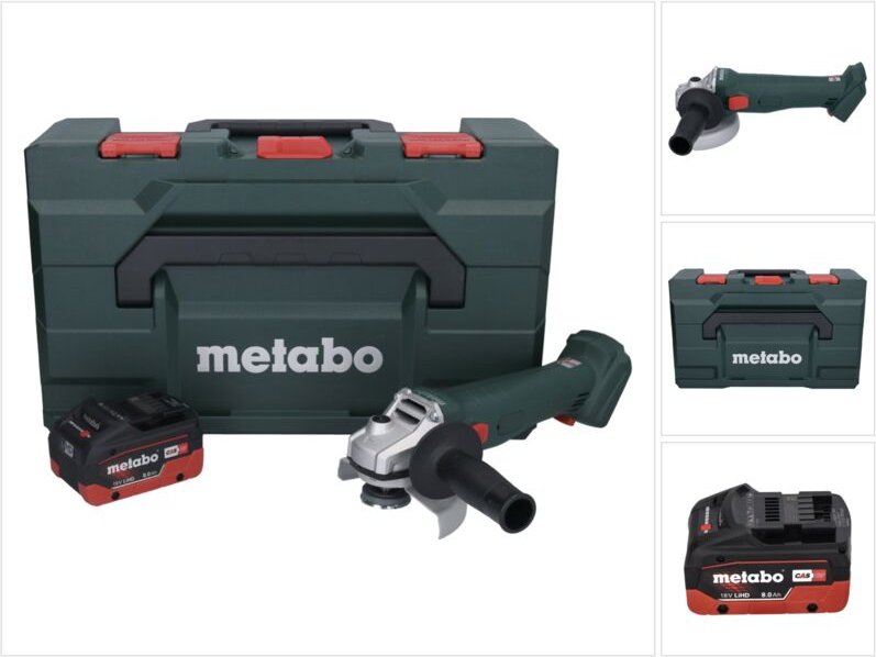 Metabo - w 18 l 9-125 Akku Winkelschleifer 18 v 125 mm + 1x Akku 8,0 Ah + x - ohne Ladegerät