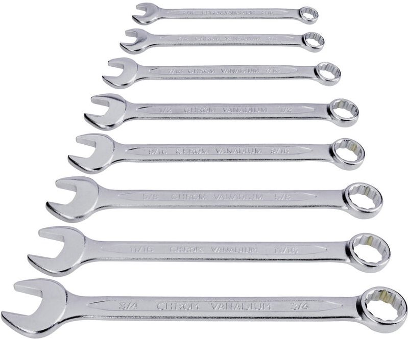 815082 Ring-Maulschlüssel-Satz 8teilig Schlüsselweite (Metrisch) 8 - 19 mm Schlüsselweite - Toolcraft