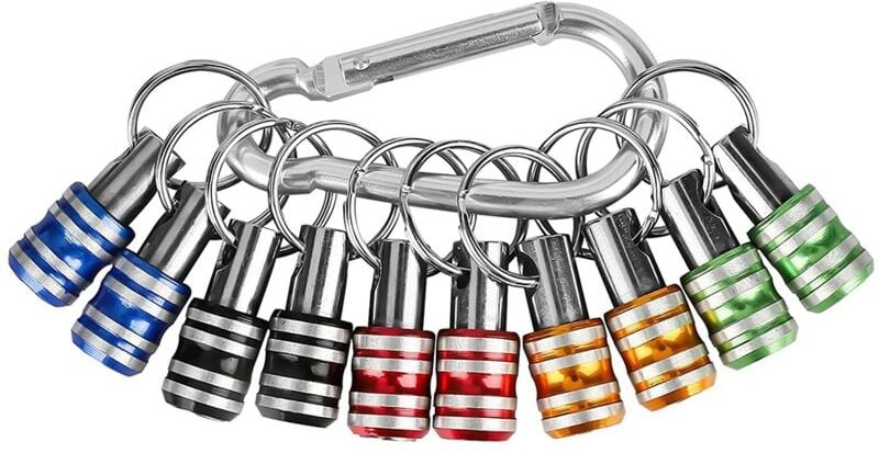 Tlily - 10 Stück 1/4 Zoll Sechskantschaft Schraubendreher-Bits Halter Verlängerungsstange Schlüsselanhänger Schraubenada...