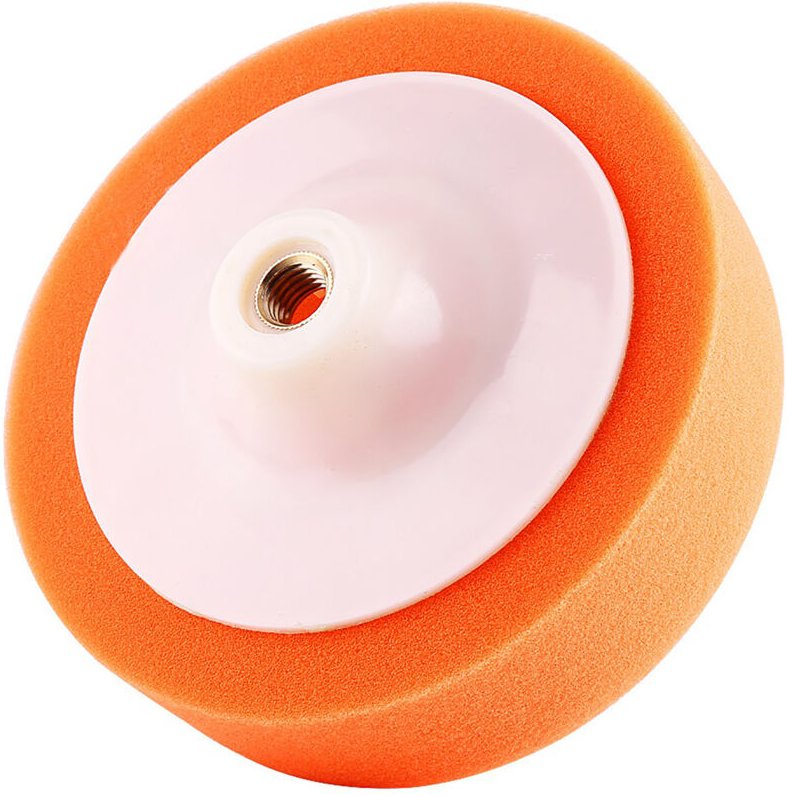 Fydun 1 Stück 6" (15 cm) Schwamm-Polierpad für Polierscheibe für Autopoliermaschine, orange.