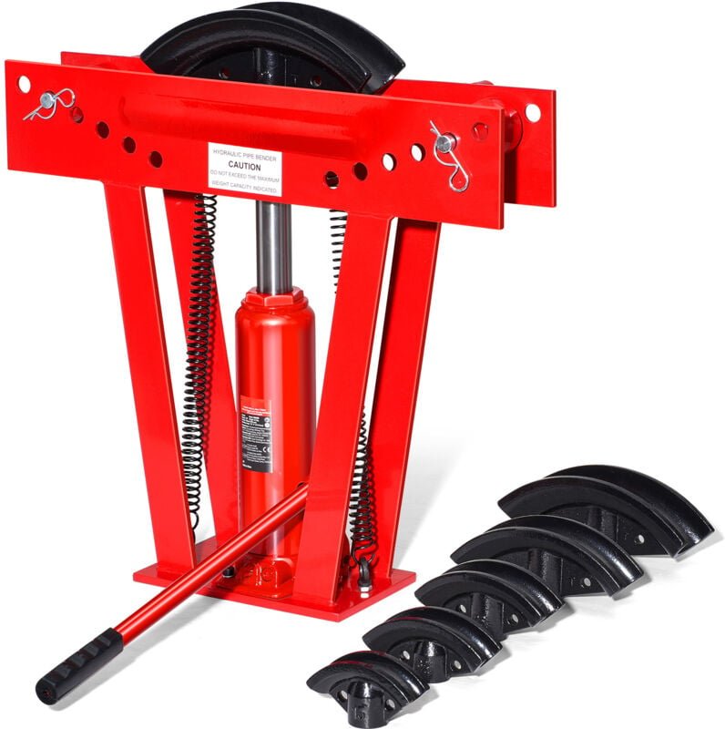 Hydraulischer Rohrbieger, 12 Tonnen, manuell, Kupfer-Auspuffbiegemaschine, 6 Matrizen (1/2' - 2'), 90-180° verstellbare ...