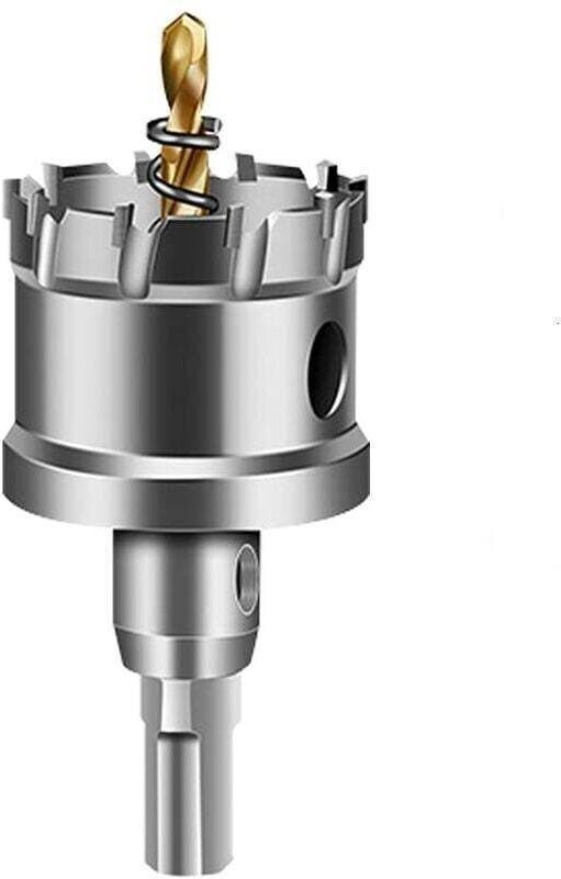 35-mm-Hartmetall-Lochsäge, TCT-Kernbohrer mit 1 titanbeschichtetem Pilotbohrer für Edelstahl und Blech