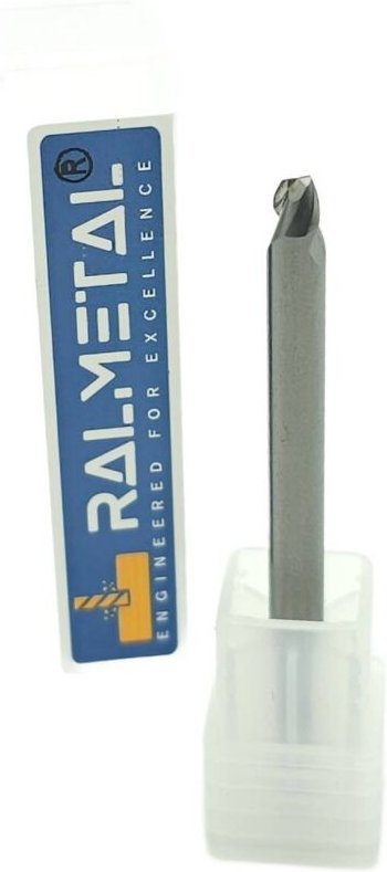 Konischer Vollhartmetall-Fräser für Flachmatrize D2 x 20° x D4 x 50 mm, 45 HRC, poliert