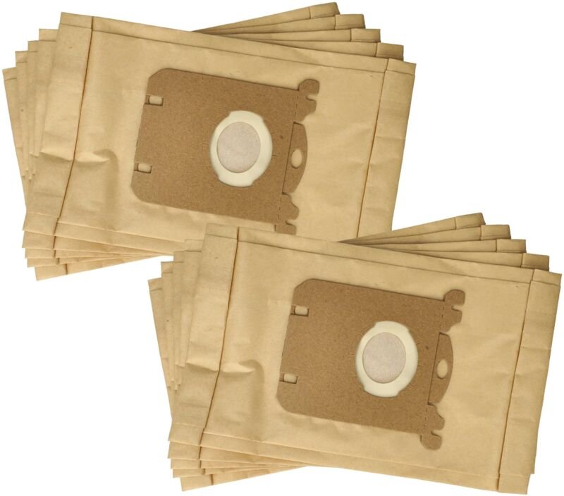 10x Staubsaugerbeutel kompatibel mit Electrolux zv 1020, zv 1030, zv 1050 Staubsauger - Papier, 25,8cm x 16,2cm, Sandfar...