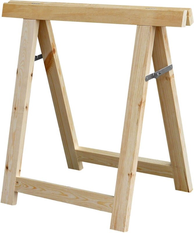 Industrieller Holzbock 80x80 cm OUTIFRANCE