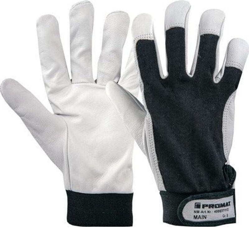 PROMAT Handschuhe Main Größe 11 schwarz/naturfarben EN 388 PSA-Kategorie II