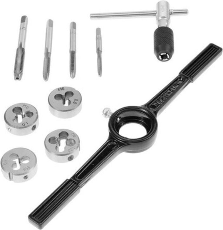 10-Teiligesgewindeschneidsetaussen-Innengewindefürverschiedenegewinde