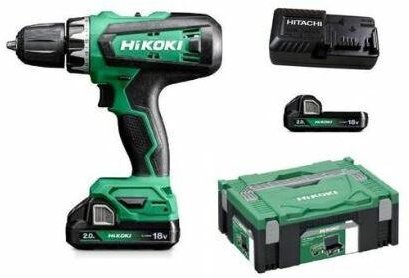Hikoki wiertarko-wkrętarka 18v ds18dfwqz 2x2,0ah 53nm