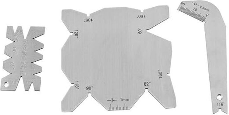 Winkelmesser für Bohrer aus Edelstahl, Werkzeuge zum Bohrerschärfen, Prüfwinkelmesser, Messlehre, Edelstahlwinkel