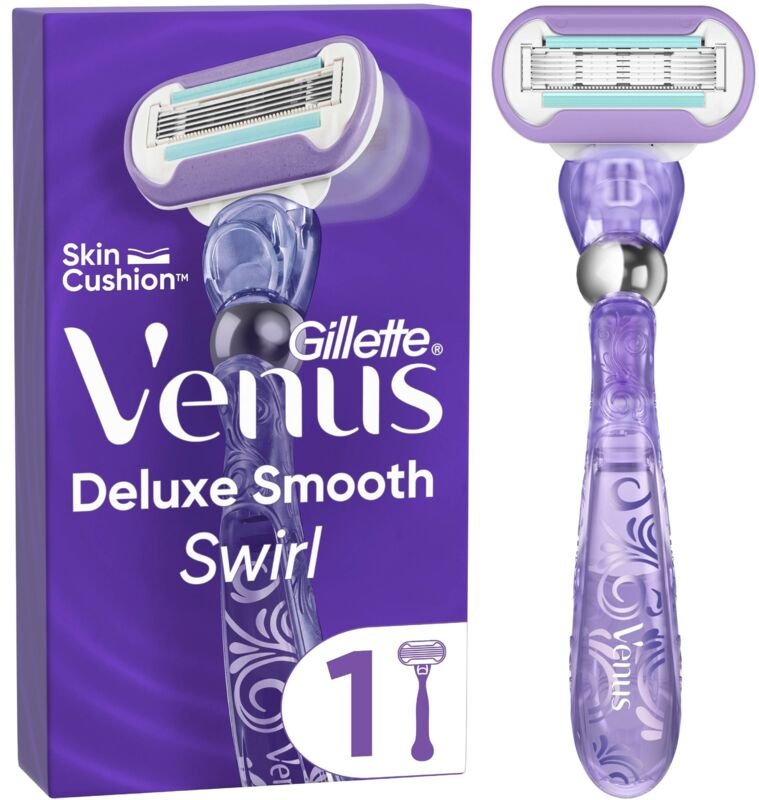Gillette Venus Deluxe Smooth Swirl Rasierapparat mit 1 Klinge