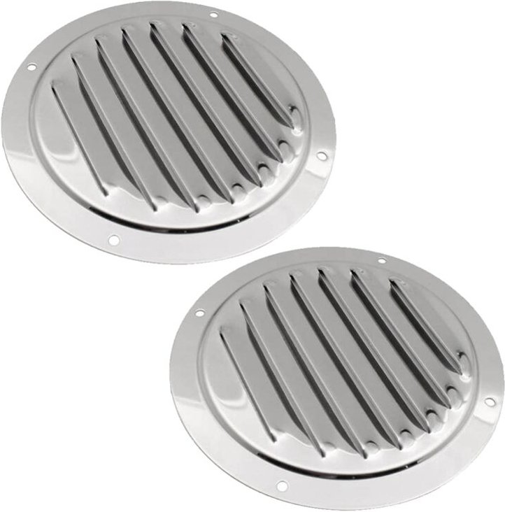 Runder 5--LüFtungsschlitz, 316-Edelstahl-SchiffslüFtungsabdeckung für Boote, 2 StüCk