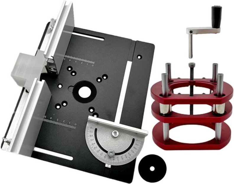 HolzfräSer TauchsockelfräSerheber mit Aluminium-FräStischeinsatzplatte für Motoren 65 Mm Durchmesser, Gravierwerkzeug, S...