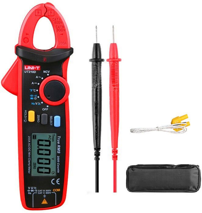 Strommesszange 600VDC/AC, 200ADC/AC, Auto-Bereich UT210D