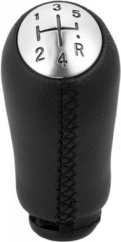 Ymyny - stücke Manuelle Schaltknauf für Renault Clio iii 2005-09 Megane 2 Laguna 2003-09 Schwarz Leder mit Adapter