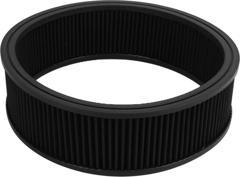 Luftfilterelement, Luftfilterelement, rundes, wiederverwendbares, waschbares Hochleistungs-Luftfilterelement (Schwarz).