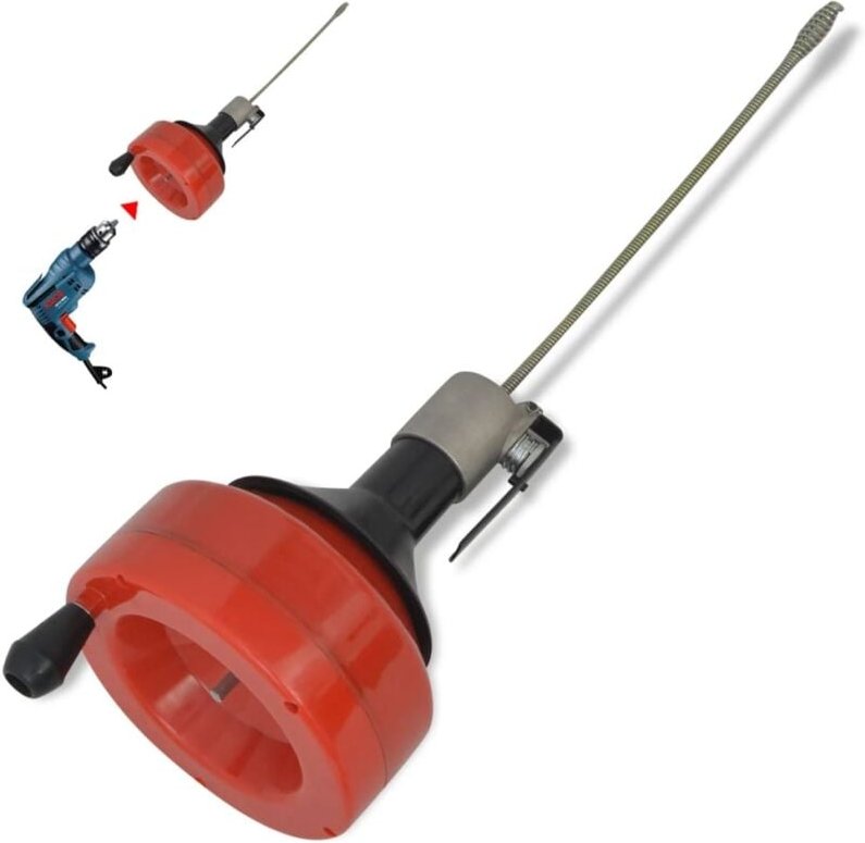 vidaXL Rohrreinigungsmaschine Hand-/ Bohrbetrieben 8 m